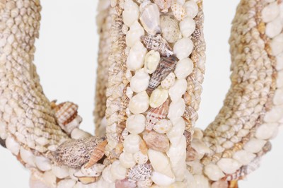 Lot 575 - A shell-encrusted 'Grotto' floor lamp