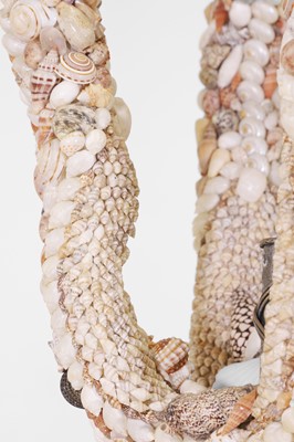 Lot 575 - A shell-encrusted 'Grotto' floor lamp
