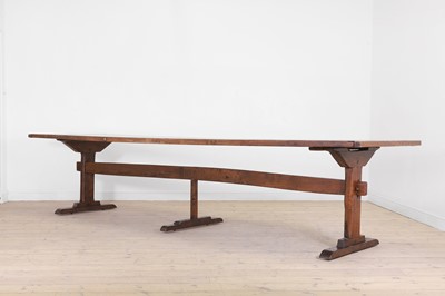 Lot 595 - A long oak refectory table in the 17th-century style