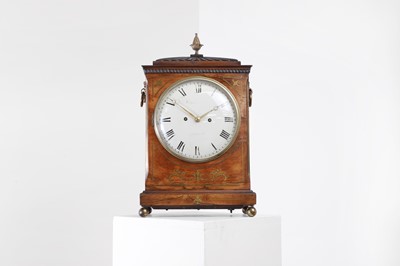 Lot 415 - A Regency mahogany and brass-inlaid bracket clock