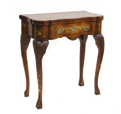 Lot 410 - A Dutch mahogany card table