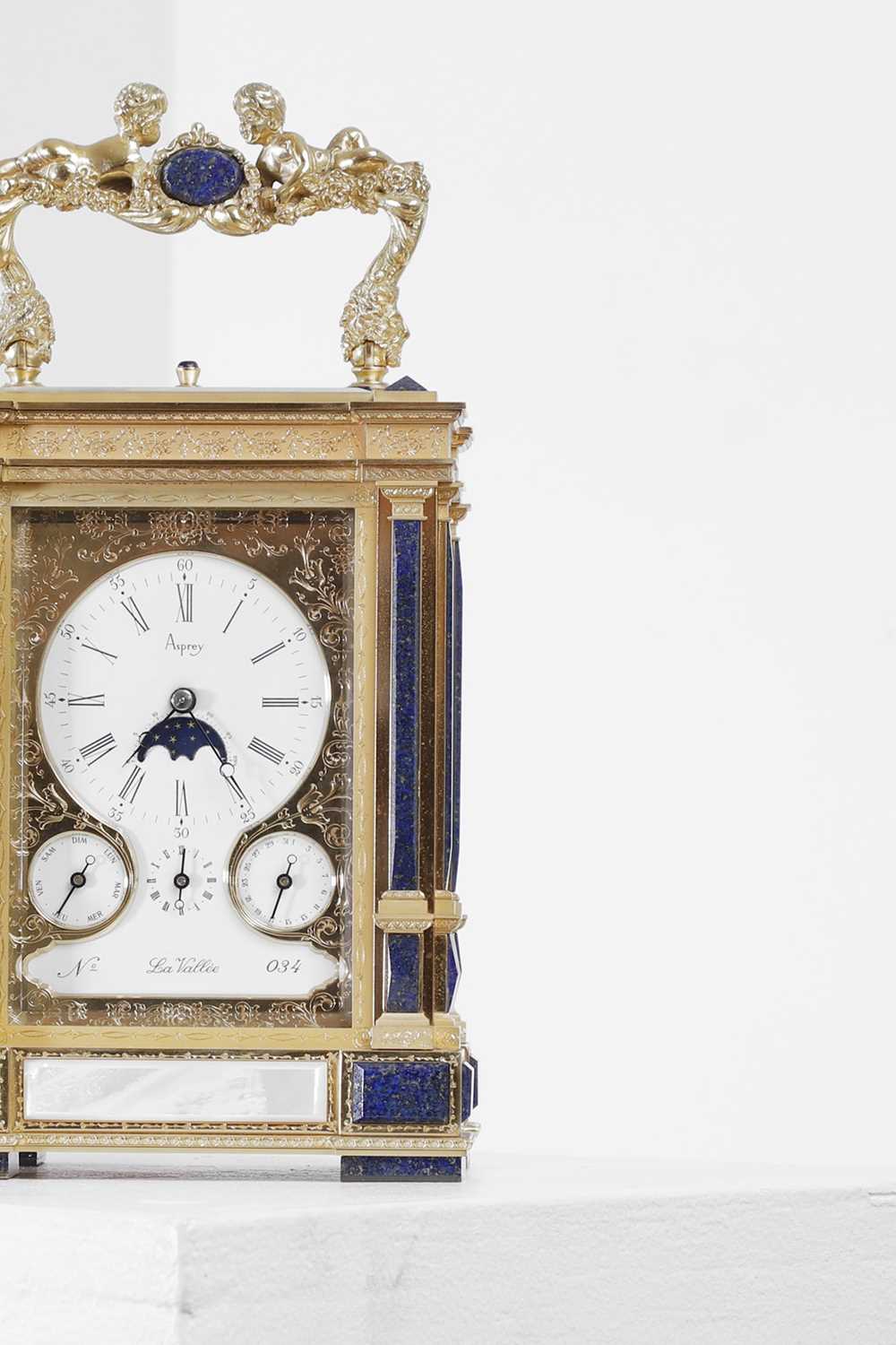 Lot 226 - A gilt-brass carriage clock by La Vallée for Asprey