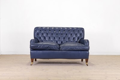 Lot 593 - A Victorian-style studded leather sofa