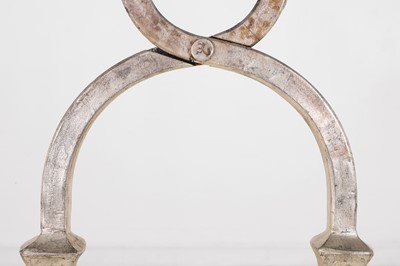 Lot 613 - A silvered steel 'Peristyle' console table by Soane Britain