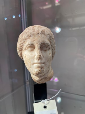 Lot 278 - A Greek Hellenistic marble head of Aphrodite