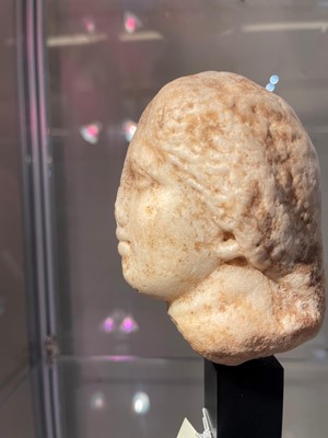 Lot 278 - A Greek Hellenistic marble head of Aphrodite