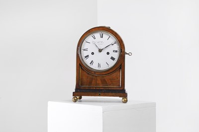 Lot 326 - A Regency mahogany and brass-inlaid bracket clock