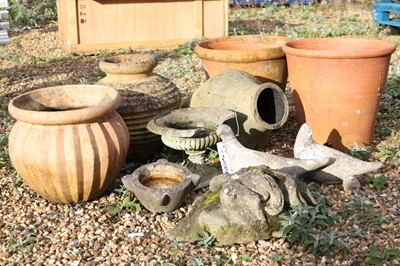 Lot 795 - A pair of terracotta garden pots