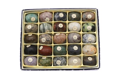 Lot 535 - A set of mineral and stone eggs