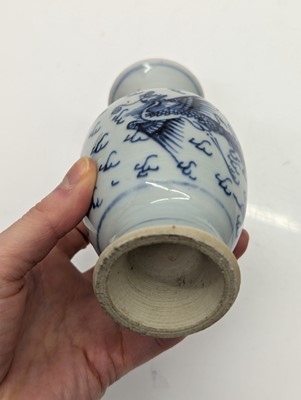 Lot 206 - A Chinese celadon-glazed cong vase