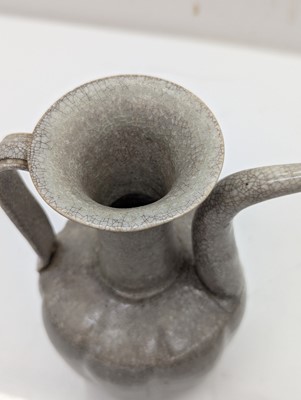 Lot 206 - A Chinese celadon-glazed cong vase