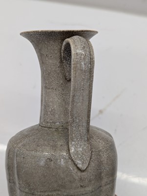 Lot 206 - A Chinese celadon-glazed cong vase