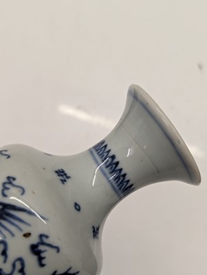 Lot 206 - A Chinese celadon-glazed cong vase