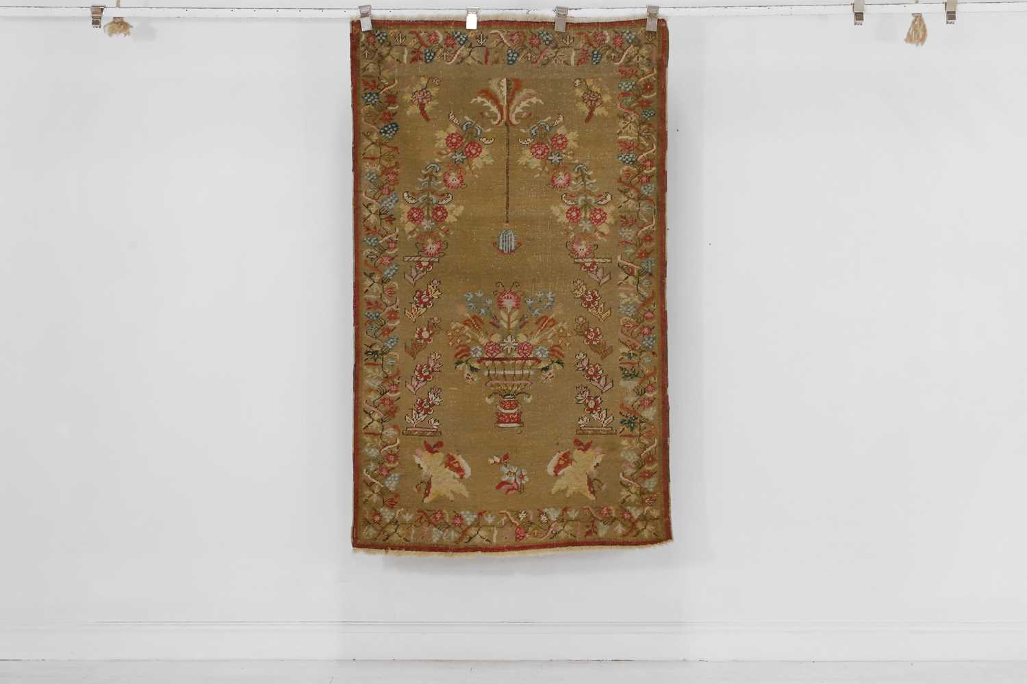 Lot 257 - An Oushak wool rug in the European needlepoint style