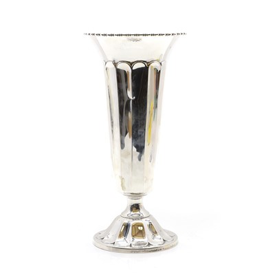 Lot 6 - A silver footed vase