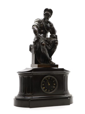 Lot 206 - A Victorian slate clock