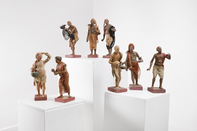 Lot 455 - A group of Company School terracotta figures