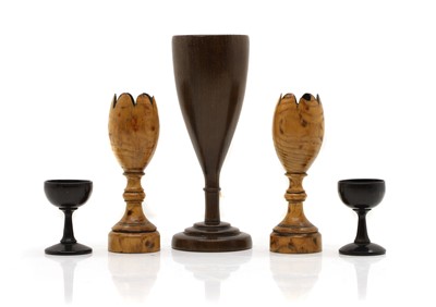 Lot 324 - Five various treen cups