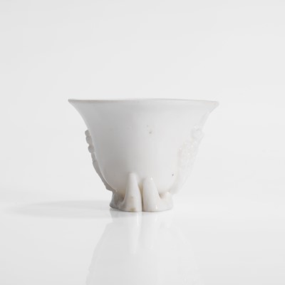 Lot 95 - A Chinese blanc de Chine libation cup