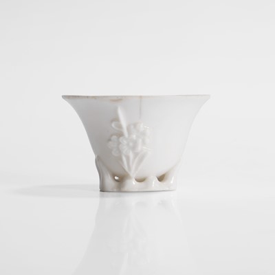 Lot 95 - A Chinese blanc de Chine libation cup