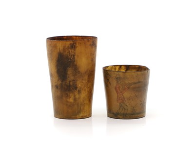 Lot 341 - Two horn beakers