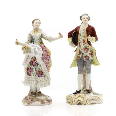 Lot 270 - A Meissen figure of a flower seller