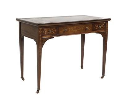 Lot 433 - An Edwardian inlaid mahogany writing table