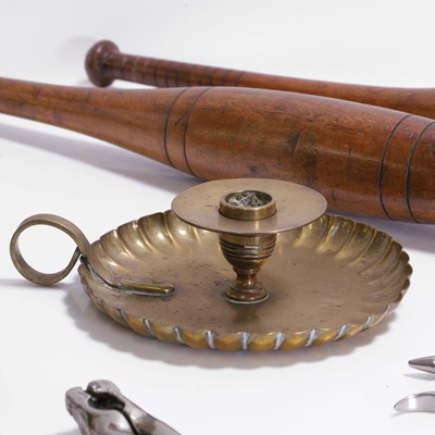 Lot 519 - A pair of hardwood exercise batons