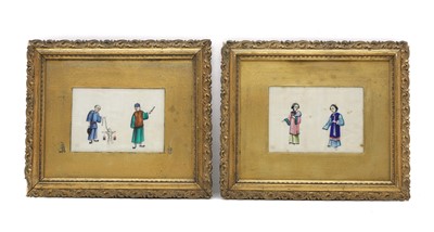 Lot 310 - Two Chinese pith paper paintings