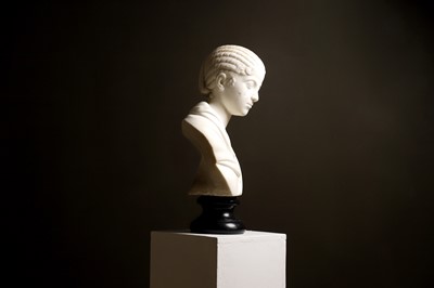 Lot 280 - A carved marble bust of Plautilla