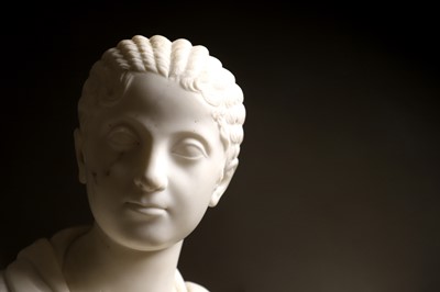 Lot 280 - A carved marble bust of Plautilla