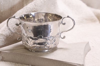 Lot 410 - A provincial silver porringer