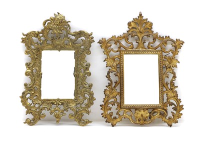 Lot 468 - Two gilt metal dressing mirrors