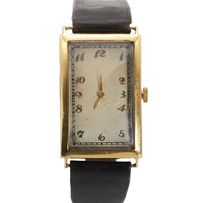 Lot 1456 - An 18ct gold Longines mechanical strap watch