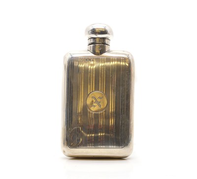 Lot 32 - A silver hip flask