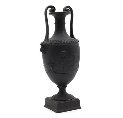 Lot 106 - A Wedgwood Black Basalt vase