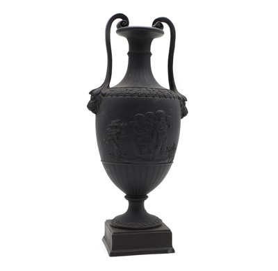 Lot 106 - A Wedgwood Black Basalt vase