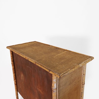 Lot 387 - A Victorian bamboo and rattan chest