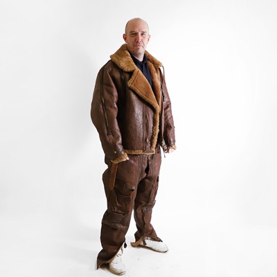 Lot 423 - A sheepskin flying jacket and trousers