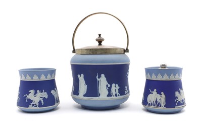 Lot 112 - Three Wedgwood Jasperware jars