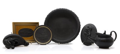 Lot 129 - A collection of Wedgwood black basalt ware