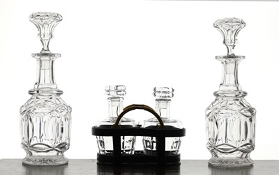 Lot 438 - A pair of Baccarat clear glass decanters and stoppers