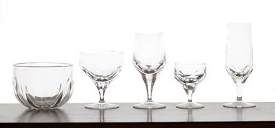 Lot 420 - An extensive 'Napoleon' pattern glass suite