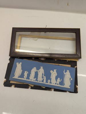 Lot 109 - A group of seven framed Wedgwood Jasperware plaques