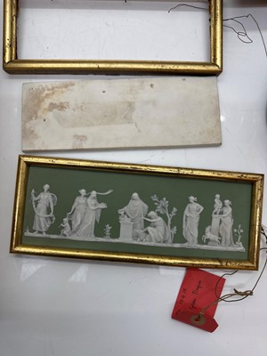 Lot 109 - A group of seven framed Wedgwood Jasperware plaques
