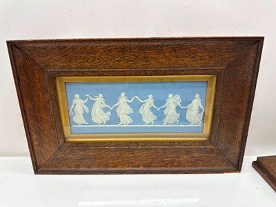 Lot 109 - A group of seven framed Wedgwood Jasperware plaques
