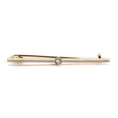 Lot 1054 - A diamond bar brooch