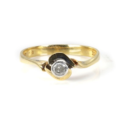 Lot 1092 - An 18ct gold single stone diamond ring