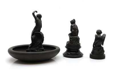 Lot 117 - Two Wedgwood black basalt figures