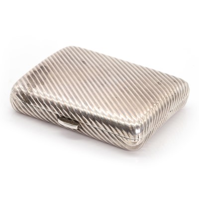 Lot 1304 - A Continental silver cased pocket cigarette case